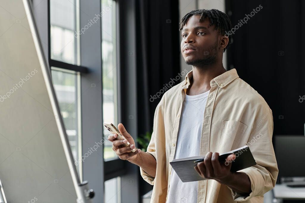 Entrepreneur working on a business plan with financial spreadsheets